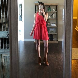 Coral summer dress